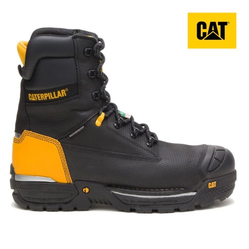 Caterpillar Excavator LT 8" Waterproof TX Composite Toe CSA Werkschoenen Heren Zwart/Geel (GNXD.NL)